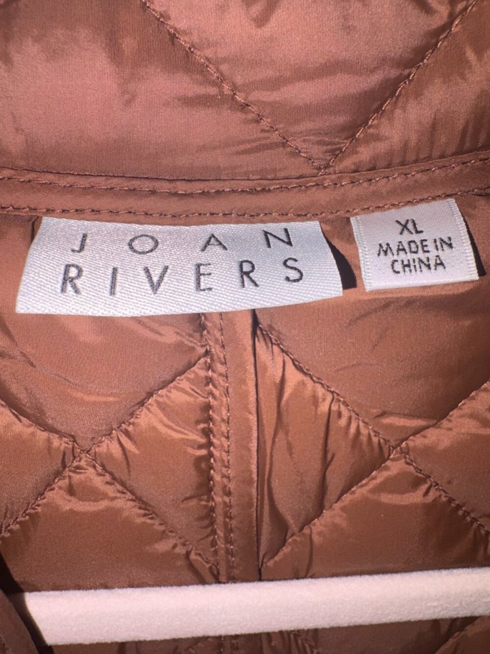 Joan Rivers XL Brown Quilted Jacket - Picture 2 of 3
